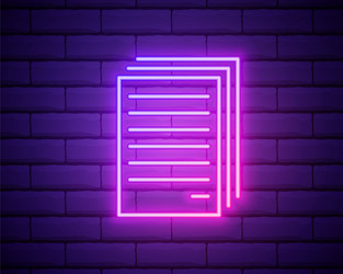 copy files neon icon simple thin line outline vector