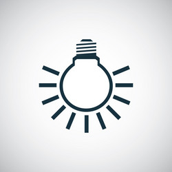 light bulb icon for web and ui on white background vector image