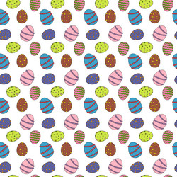seamless easter egg pattern with colorful design vector image
