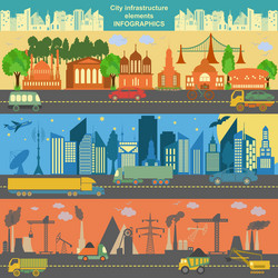 set of modern city elements for creating your own vector image