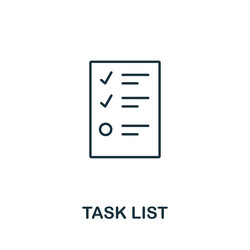 task list icon simple element from agile method vector image