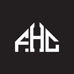 Fhc letter logo design on black background Vector Image