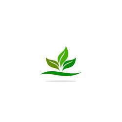 Green leaf nature sign logo Royalty Free Vector Image