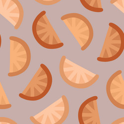 Orange slices pattern vector