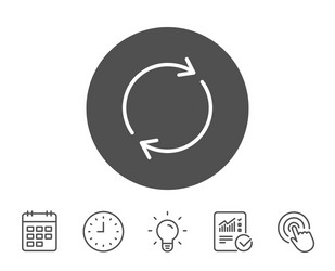 refresh line icon rotation arrow sign vector image