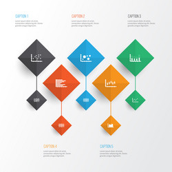 Set of graphs diagrams and statistics icons vector