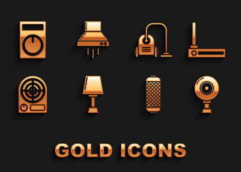 set table lamp router and wi-fi signal web vector image