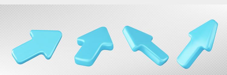 3d render mouse arrow cursor icon to click vector image