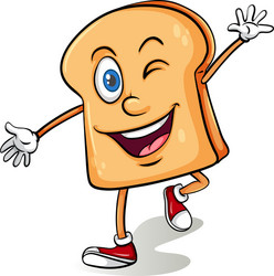 Bread slice cartoon Royalty Free Vector Image - VectorStock
