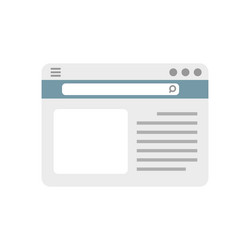 browser dialog icon flat web screen vector image