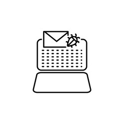 hacker spam icon on white background can be used vector image