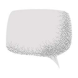 speech empty bubble with noise sand texture vector image