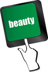 Enter keyboard key button with beauty word vector