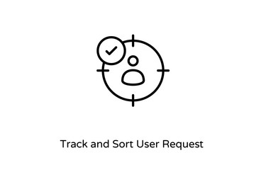 Linear track and sort use icon in logotype vector