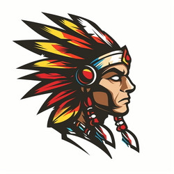 Native American Warrior on Horse Royalty Free Vector Image