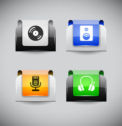 set of color plastic buttons for web vector image