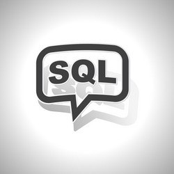 Curved sql message icon vector