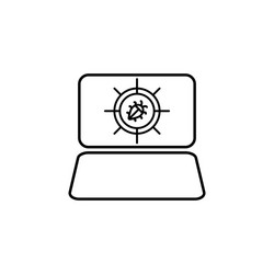 hacker crime icon on white background can be used vector image