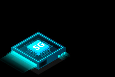 5g network processor mobile wireless internet vector image