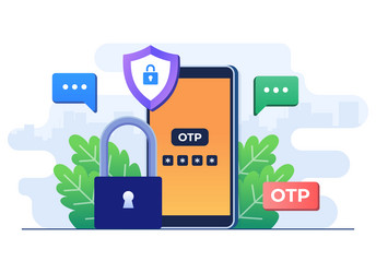 authentication code for log into website user vector image