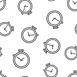 Clock timer icon seamless pattern background vector