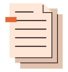 stack of documents with highlighted section vector image