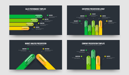 company solution four five two three step diagram vector image