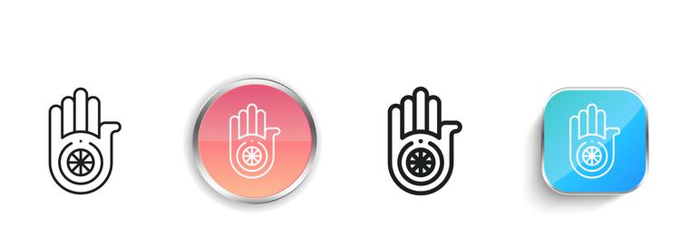 jainism icon thin linear regular and button style vector image