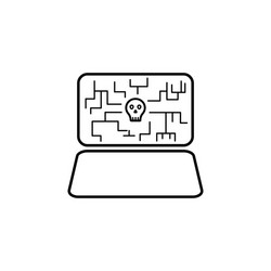 hacker virus icon on white background can be used vector image