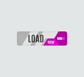 Load button futuristic hi-tech ui design vector