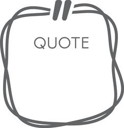 minimalist gray quote frame hanging with two Vector Image