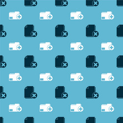 set delete file document and add new folder vector image