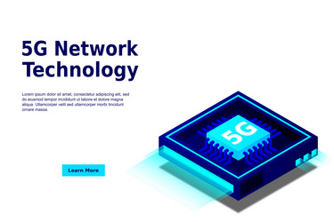 5g network processor mobile wireless internet vector image