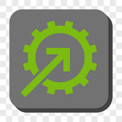 cog integration rounded square button vector image