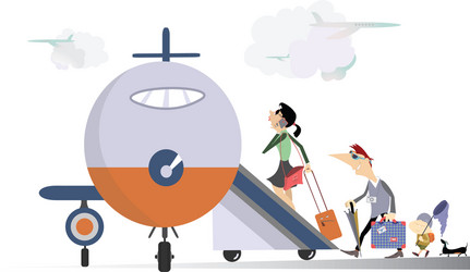 Family travel vector