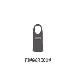 finger icon simple flat style vector