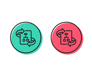 technical algorithm line icon project vector image