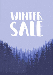 winter sale words on the beautiful christmas flat Vector Image