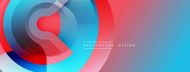 abstract colorful circles overlap creating vector image