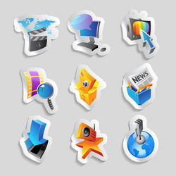 Icons for media vector