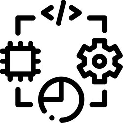 Microchip programming code mechanical gear vector
