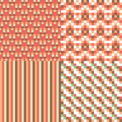 set of seamless abstract pattern vector image