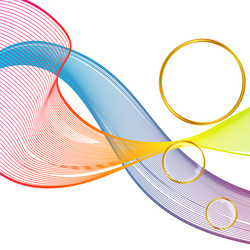 square abstract flow of colorful dynamic waves vector image