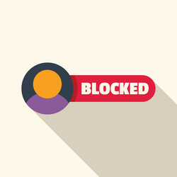 blocked user account is not allowed to access vector image