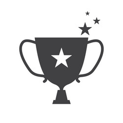 Champions trophy icon first place award sign vector