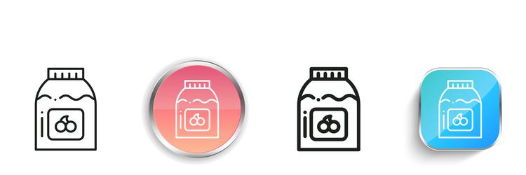 jam icon thin linear regular and button style vector image