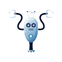 Plastic hi-tech character isolate robot with claws vector