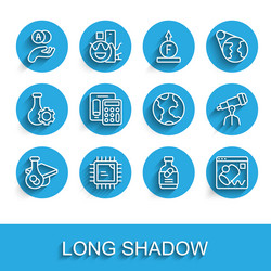 set line graduation cap processor cpu atom vector image