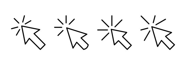 click icon cursor pointer sign vector image