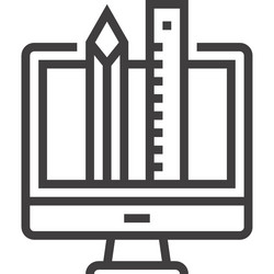 design flat line web icon vector image